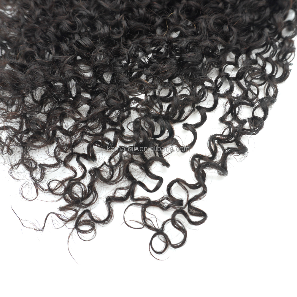 KAMA Remy Hair Natural Black Can Be Dyed All Sizes Available Pissy for Curl Weft with Closure Double Drawn Bundles Detail Section 4