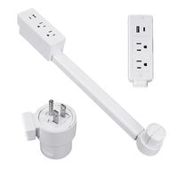 Multiprise électrique rotative à 180° pour derrière les canapés, avec 2 prises américaines et ports USB A+C, extensible de 44 cm à 70 cm, à bon prix