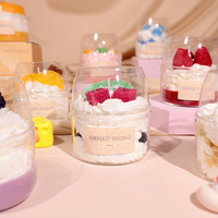 Mini Bougie Parfumée en Verre en Forme de Fruit, Crème Dessert, Plusieurs Parfums, Cadeau d'Anniversaire, Décoration d'Intérieur, Faveur de Mariage