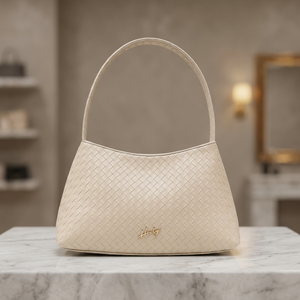 Naura Modern Women's Waterproof Shoulder Handbag with Zipper Closure and Woven Design for Daily Use - Product Image 2
