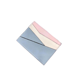 Porte-cartes en cuir véritable de style professionnel mince avec LOGO personnalisé Portefeuille RFID Design d'épissure de mode avec échantillon gratuit - Product Image 4