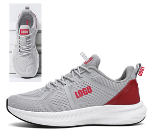 Scarpe da passeggio da uomo a punta larga, taglie forti, sneakers da jogging in tessuto jacquard, basse, stringate, leggere, personalizzabili, estive - Product Image 2