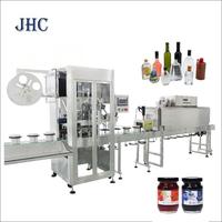Machine d'étiquetage et de rétraction automatique électrique pour bouteilles, canettes, emballages en verre et en bois, haute productivité, moteur PLC, pour boîtes alimentaires