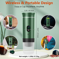 Machine à expresso portable rechargeable USB/électrique 3-en-1 pour voiture et camping-car, utilisation en extérieur, camping, randonnée, maison