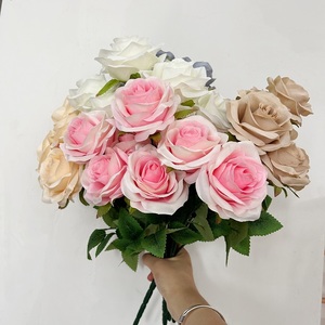 Fabricante directo de alta calidad, rosa de 9 cabezas, flor de boda artificial hecha a mano, ventana de cuenta regresiva de 90 días para el hogar de Graduación - Product Image 2