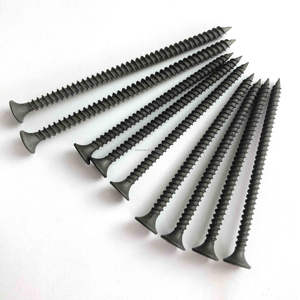 براغي فوسفات سوداء برأس مسطح للألواح الجبسية 6 × 1 للصفائح المعدنية مترية 3.5 × 25 - Product Image 2