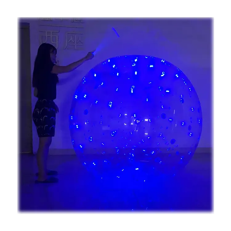 Cheap 30センチメートルSmall Inflatable Waterproof PVC Clear Glow Led Light Up Beach Ball