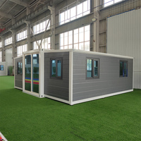 Maison Conteneur Pliable à Construction Rapide, Salle de Vacances Préfabriquée avec Salle de Bain, Mini Maison Préfabriquée Mobile de 20 et 40 Pieds