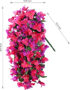 Faux bouganville fiori artificiali <span class=keywords><strong>piante</strong></span> per la decorazione di primavera all'aperto fiori di seta lungo trascinamento viti imballaggio personalizzato - Product Image 2