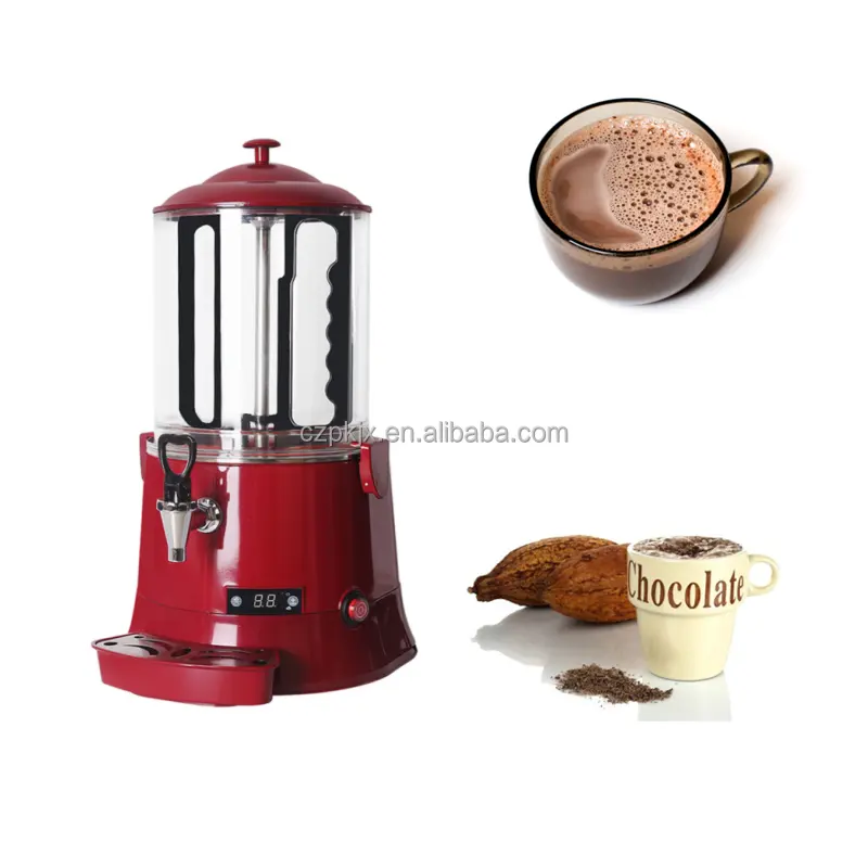 Distributeur de chocolat chaud commercial noir Machine 10L Mélangeur de thé au lait Machines de fusion de chocolat chaud