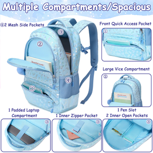 Di alta qualità carino <span class=keywords><strong>unicorno</strong></span> cartone animato stampa zaino scuola nuovo studente Bookbag con astuccio e <span class=keywords><strong>borsa</strong></span> per il pranzo per le ragazze - Product Image 2