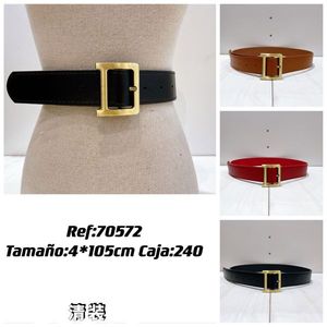 Cintura in Pelle Tinta Unita con Fibbia Dorata 105cm Accessorio Moda Donna - Product Image 3