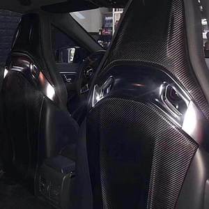 แผงตกแต่งเบาะรถยนต์ Mercedes C63CLA45AMGA45 E63 รุ่นดัดแปลง GLA45 คาร์บอนไฟเบอร์ สำหรับตกแต่งภายใน - Product Image 2