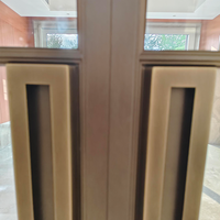 Porte battante intérieure exclusive en verre trempé transparent noir mat, design exclusif, pour bureaux et hôtels haut de gamme