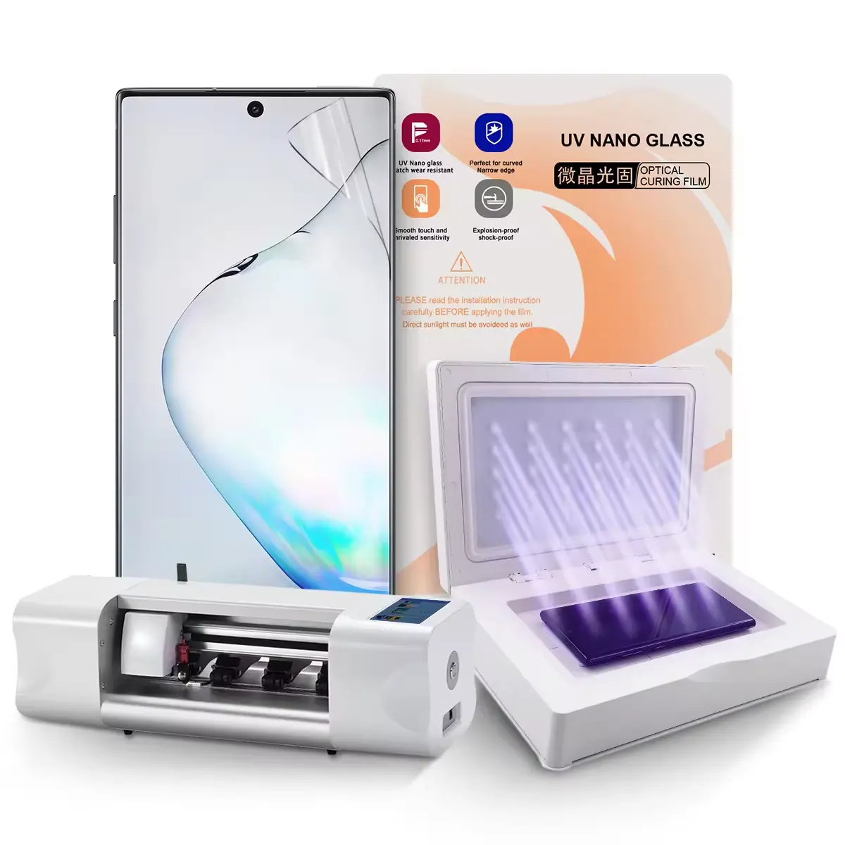 Điện thoại di động 180*120 mét UV chữa Hydrogel phim 5H HD UV chữa phim