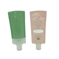 Sachets échantillons de 30 ml, 50 ml, 100 ml pour soins de la peau, gommage corporel liquide, poche en plastique avec bec verseur