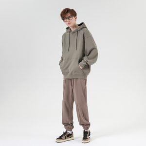 Мужские и унисекс худи оверсайз из 100% хлопка с индивидуальным 3D-логотипом для защиты от ветра - Product Image 3