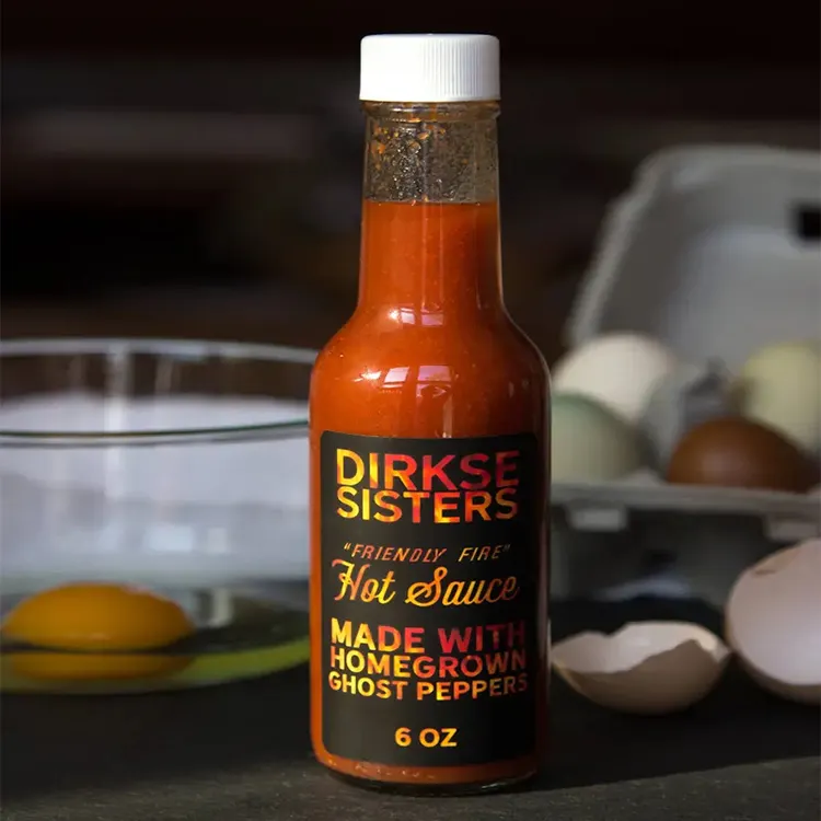 eco friendly custom printed waterproof food packaging label hot sauce chilli plastic bottle labels sticker