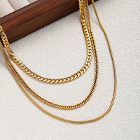 Collier en acier inoxydable torsadé à trois couches, motif os de serpent, style européen et américain, pour femmes, vente en gros transfrontalière AFXSION