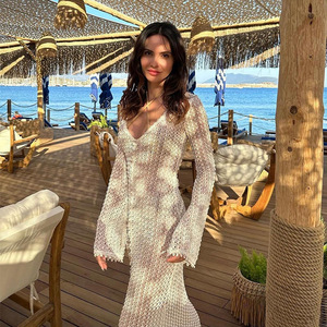 JSN Personalizzabile 2025 Nuova Moda Costume da Bagno Bikini a Maniche Lunghe in Rete Copricostume da <span class=keywords><strong>Spiaggia</strong></span> per Donne Trasparente Sexy Costume Intero - Product Image 2