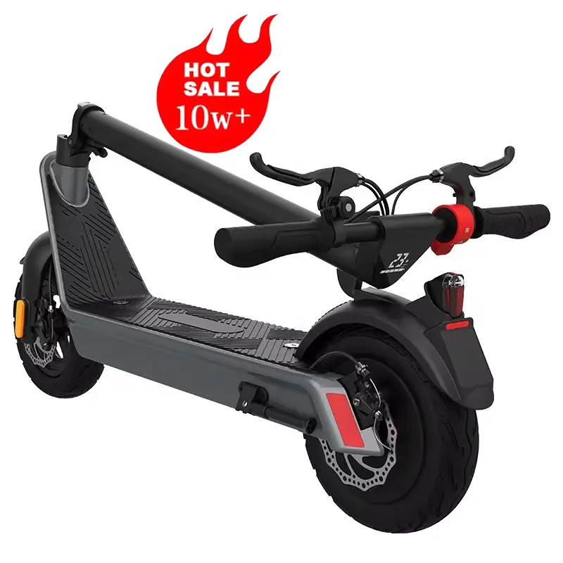 NEW 36V10.4Ah 500W Motor 100 Miles Range 40 MPH Speed 10" Solid Tires Dual Suspensions UL Certified Folding Electric Scooter