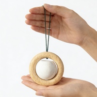 Diffuseur d'arômes en bois naturel en forme d'étoile, écologique, portable, à suspendre, pour voiture, réutilisable, longue durée, aromathérapie de luxe