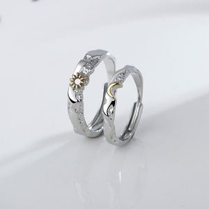 Anillo De Acero Inoxidable Platinum Plated Sun Moon Romantic Design <b>Couple</b> <b>Ring</b> Men and Women Lover <b>Ring</b> for Valentine's Gift - Product Image 3