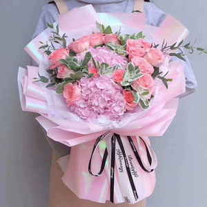Korean Style Flower Packaging <strong>Paper</strong> Fancy Silk rainbow <strong>Color</strong> Iridescent Flower Bouquet Gift Wrapping <strong>Paper</strong> - Product Image 5