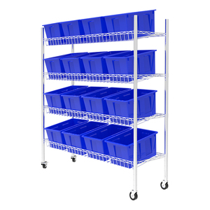 Estantería de alambre de almacenamiento de acero cromado ajustable de <span class=keywords><strong>5</strong></span> capas/4 niveles NSF de alta resistencia para garaje y uso doméstico - Product Image 1