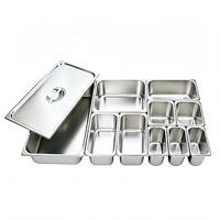 Pan Makanan Komersial Stainless Steel GN Pan Gastronorm untuk Penyimpanan Makanan Hotel Restoran Katering Dapur Buffet