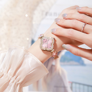 <span class=keywords><strong>Orologio</strong></span> al Quarzo <span class=keywords><strong>Rosa</strong></span> a Quadrifoglio per Donne, Resistente all'Usura, Lussuoso e alla Moda, Vendita all'Ingrosso - Product Image 4