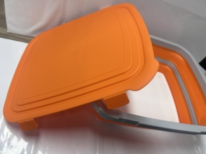 Grande baignoire de préparation pliable de 16 L avec couvercle verrouillable, évier de camping pliable avec passoire, planche à découper, panier de rangement de cuisine - Product Image 5