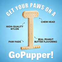 Jouet à mâcher pour chien en nylon avec logo personnalisé, saveur beurre de cacahuète, pour l'hygiène dentaire, durable, pour petits chiens (taille S/L)