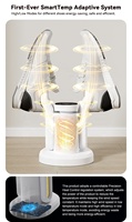 Sèche-chaussures portable intelligent avec minuterie, multifonctionnel, pliable, extensible, avec désodorisation et stérilisation