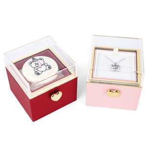 Ours personnalisé fait à la main bougie gâteau boîte-cadeau anneau rotatif pour la Saint-Valentin anniversaire noël fabriqué à la main carré idée cadeau pour - Product Image 5