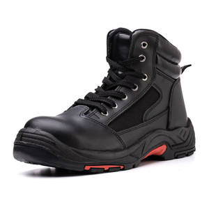 Vente chaude la moins chère chaussure industrielle de protection en cuir coupe moyenne chaussures de sécurité tactiques de travail à bout en acier pour hommes - Product Image 2