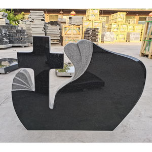 Надгробие из чистого черного гранита/черные памятники для могилы - Product Image 3