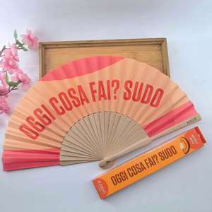 Abanico Plegable de Madera Pintado Personalizado - Regalo Publicitario Hecho a Mano Natural para Bodas, Días Festivos y Manualidades - Product Image 5