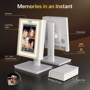 MWE Photomaton de table à écran tactile de 10,1 pouces, photomaton de poche de bureau avec imprimante pour les événements de fête - Product Image 2