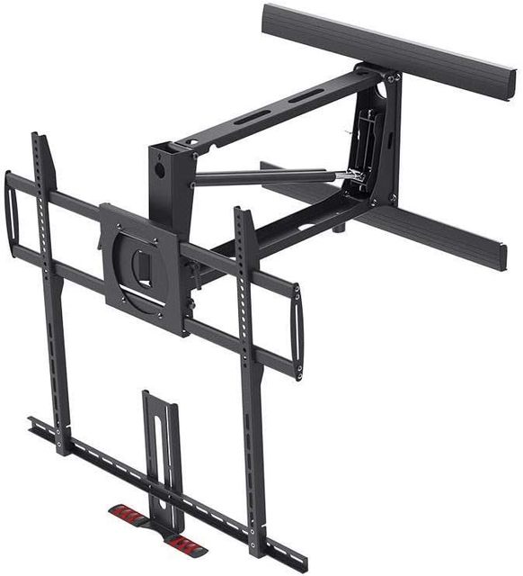 Height Adjustable Rotation Above Fireplace Pull-Down Full-Motion Articulating TV Wall Mount Bracket for TVs 55in to 100in