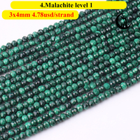 Perles Rondelles Facettées en Pierre 3*4mm Zhe Ying, Perles Rondelles Facettées en Jade 3mm
