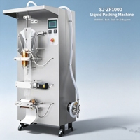 Water, sap, melk, dranken Vloeibare zakverpakkingsmachine SJ-ZF1000, 50-500 ml verticale achteraf verzegelende vul- en sluitapparatuur