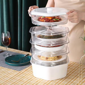 Clear Plastic Round Knob Kitchen And Restaurant Plate Foldable Tent Table Mosquito Net Mesh Insulated Food Cover