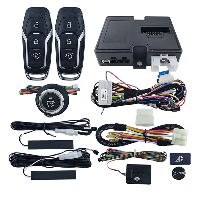 OVI Universal 9310 PKE Keyless Car Alarms System Remote Engine Start Push Button Ignition Control Car Immobilizer