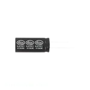 Condensateur autorisé par le distributeur CAP ALUM 470UF 20% 35V RADIAL RJA471M1VBK-1016S - Product Image 1