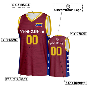 Uniforme de <span class=keywords><strong>Baloncesto</strong></span> Rojo Personalizado de Alta Calidad, Logotipo y Nombre Impresos por Transferencia de Calor, Absorbe la Humedad, Transpirable, 100% - Product Image 2