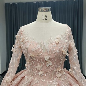 Vestido de Quinceañera Rosa Lsany216, Moderno, Talla Grande, con Lentejuelas, Cintura Natural, Bordado, Servicio OEM, Jancember - Product Image 3