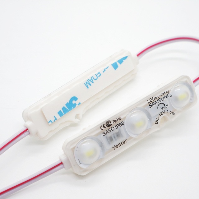Outdoor Led Injection Module IP68 12V 1.5W 3leds SMD 5730 Wide Angle ABS Backlight Advertising Box Lst Led Module