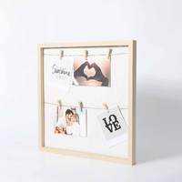 Cadre photo en MDF de taille personnalisée en couleur bois avec clip mural Impression numérique à la mode pour un usage domestique