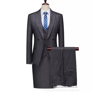 Completo Formale Antirughe a Righe per Uomo e <span class=keywords><strong>Donna</strong></span>, <span class=keywords><strong>Abbigliamento</strong></span> Professionale Autunno 2023, Vestibilità Slim in Velluto per Hotel - Product Image 3